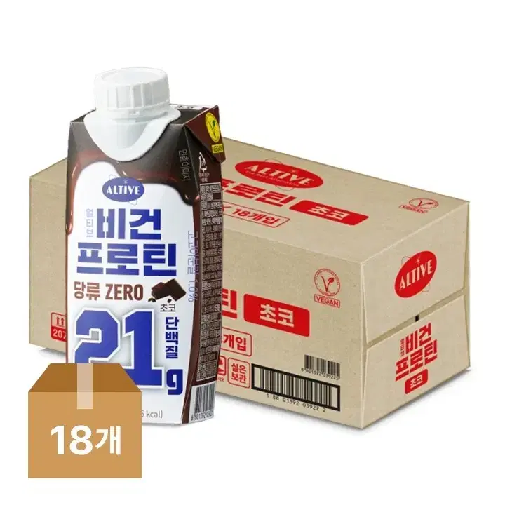 얼티브 비건 프로틴 초코 250ml 18개 단백질음료